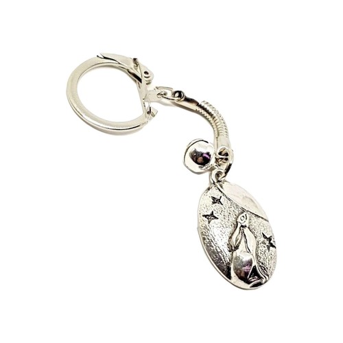 Moon gazing hare - moon, keyring