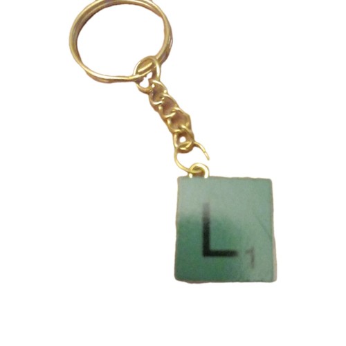 Scrabble style letter keyring - style,