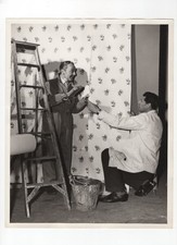 Hanging Wallpaper - DIY Home Decorating 1950s Press Photo By Kirkland Manchester