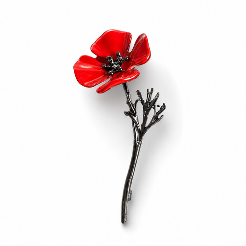Zard poppy flower brooch - zard,