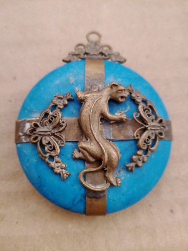 Chinese turquoise pendant with - chinese,