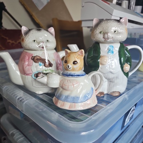 Vintage cat teapot - vintage,