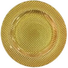 33cm Gold Glass Charger Plate