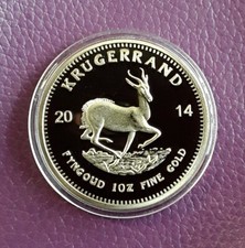 2014 SOUTH AFRICA 24K FINE GOLD PLATED KRUGERRAND.a1