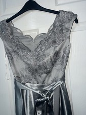 Quiz Long Silver Satin