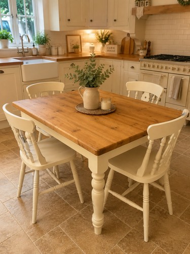 Farmhouse country pine table - pine,