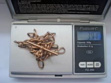 HEAVY WEIGHT ANTIQUE ROSE 9ct GOLD ALBERT POCKET WATCH CHAIN - 39 GRAMS