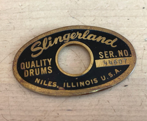 Slingerland black gold oval - slingerland, &