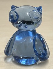 Blue Glass Owl Figurine