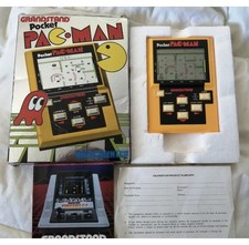 Grandstand Pocket Pac Man Electronic Game 1983 Boxed Xmas 🎅 Present 🎄