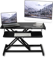 Height Adjustable Standing Desk Converter - 81cm Platform Tabletop Work Station