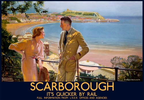 Art deco railway - railway, poster