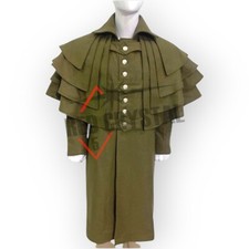 Unisex Regency Garrick Overcoat, Coachman's Coat, Georgian & Regency Greatcoat