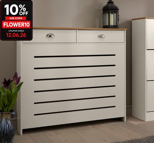 Cream radiator cover - cream,