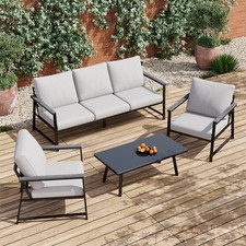5 Seater Aluminum Garden Furniture Sofa Set Outdoor High Quality Easy Assembly