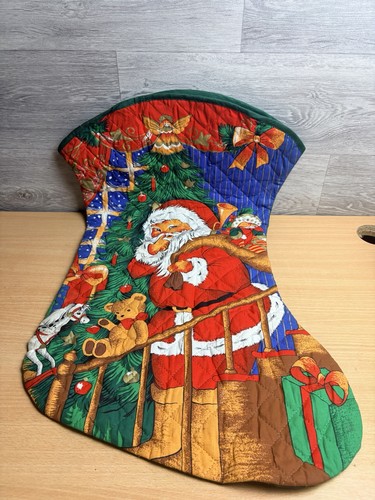 Quilted christmas stocking - quilted,