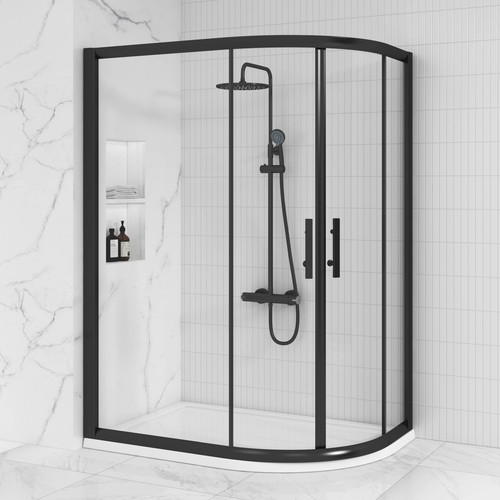 Matt black offset quadrant - matt,