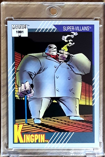 1991 marvel card - marvel, kingpin.