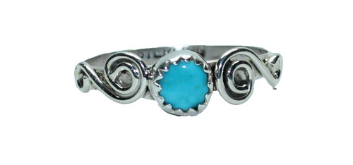 Navajo turquoise spiral ring - navajo,