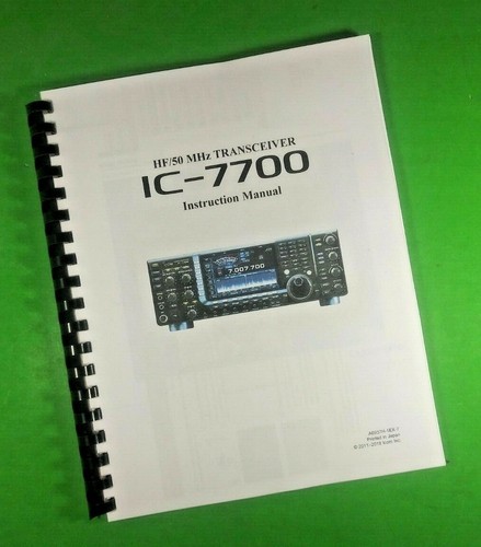 Owners manual for icom - owners,