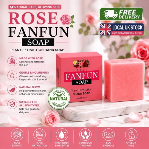 Handmade rose soap bar - "handmade,