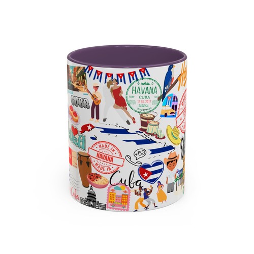 Cuban coffee mug colorful - cuban, mug,