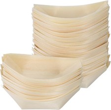 50PCS Wooden Bamboo Boat