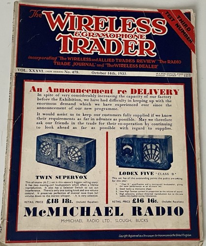 The wireless and gramophone - the,