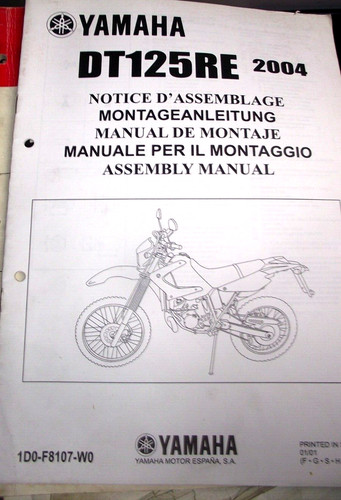 Yamaha dt125re assembly manual - yamaha,