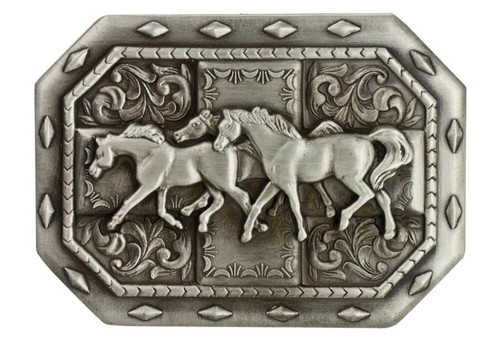 Running horses trophy belt - running,
