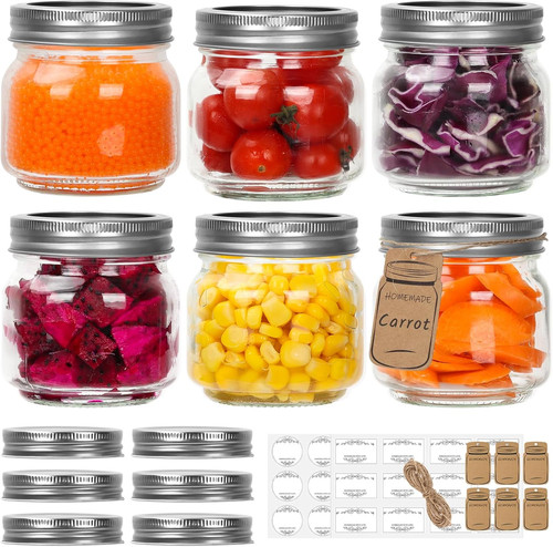 6pcs mini mason jars - jars, 240ml