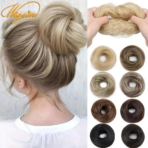 Curly messy hair - bun, piece
