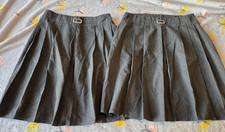 Bundle 2 Grey School Skirts Secondary M&S Pleated Belt Detail Girls 15-16