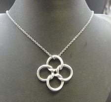 Tiffany & Co. Elsa Peretti Quadrifoglio Pendant Necklace Sterling Silver 925