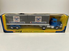 Vintage Corgi Container Truck 1107 United States Lines w/ Lifting Piece Boxed