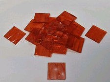 15 pieces, Orange Stained Glass Tiles, Size 1" X 1",  3 mm Thickness, Art&Craft 