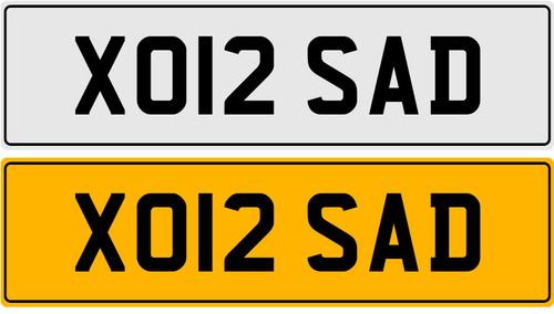 Xo12 sad private number plate - number,