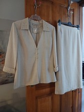 Ladies Beige Skirt Suit By Roman Originals. New Without Tags.  Uk 12
