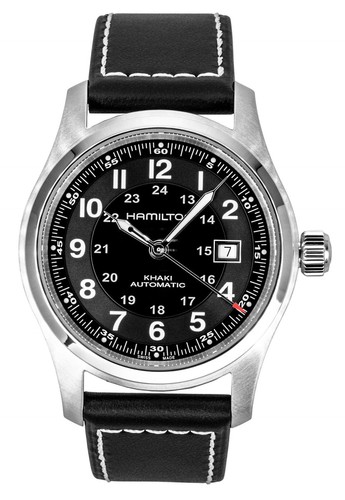 Hamilton khaki leather strap - leather,