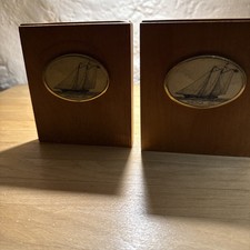 Vintage Barlow Wooden Bookends