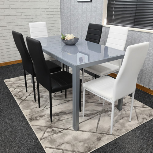 Modern rectangle grey glass - grey,