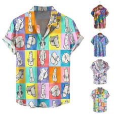 Mens Button Down Shirts Funny