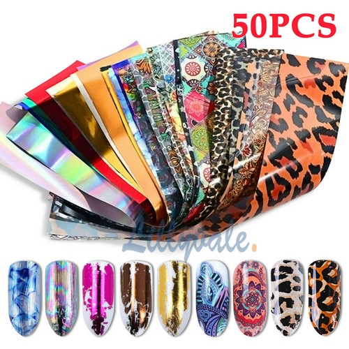 Nail foils mixed - 50,