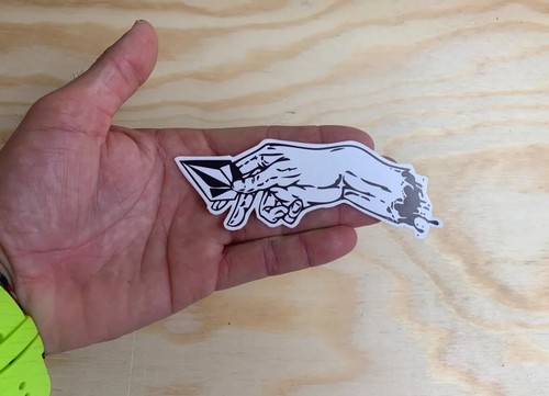 Volcom stone skull sticker - skull,