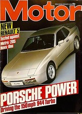 MOTOR MAGAZINE 16-FEB-85 - Chevette 2300HS, Porsche 944 Turbo, Vauxhall Nova