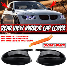 Side Mirror Cover Cap For BMW E81 E82 E87 E90 E91 E92 E93 PRE-LCI M3 Style Black