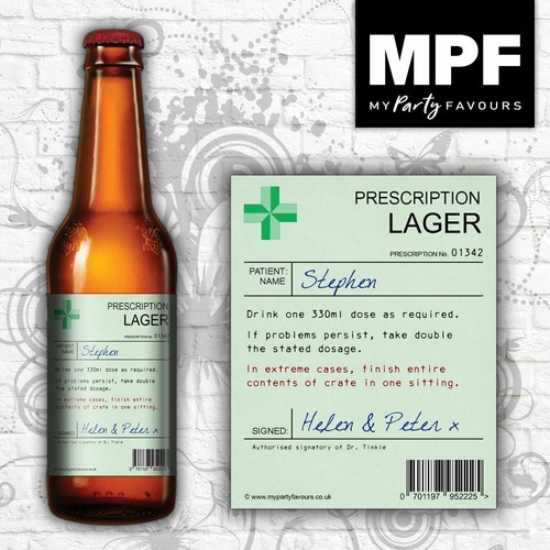 Personalised prescription beer - prescription,