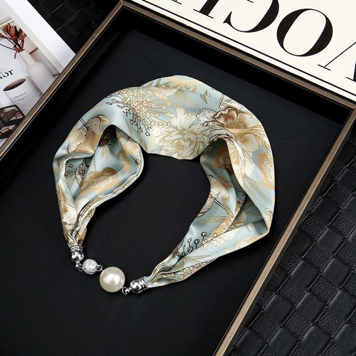 Retro print scarf necklace - retro,