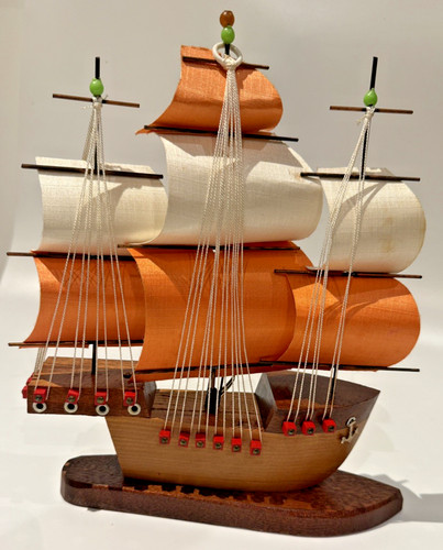 Vintage kitsch retro ship - vintage,