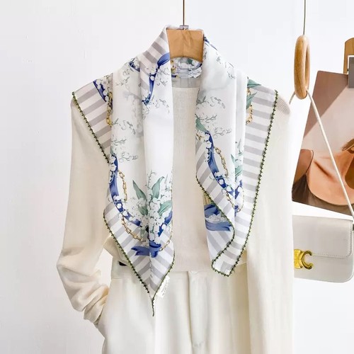 100 mulberry silk scarf - silk, in